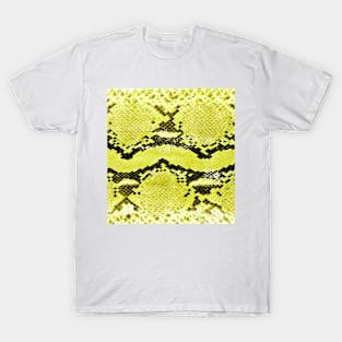 Yellow Snakeskin Pattern T-Shirt